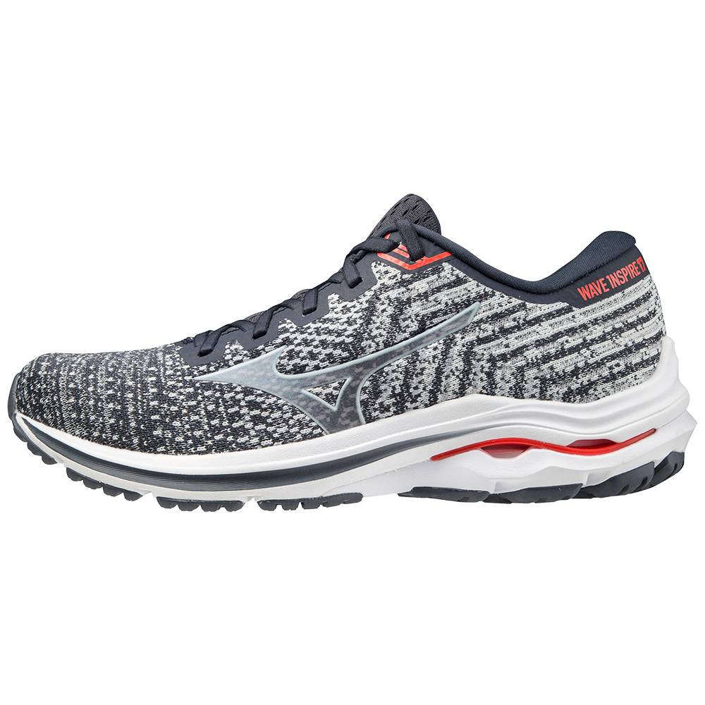 Scarpe Running Mizuno Wave Inspire 17 WAVEKNIT 2E (Wide) Uomo - Grigie/Bianche - 28195-CLKB